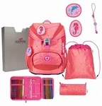 DerDieDas ErgoFlex Light Superflash Set Schulranzenset Coral Reef Schulranzen Set