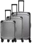 Travelite Millennium Trolley 4w L/M exp./S Silver Koffer mit 4 Rollen Kofferset