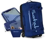 Satch Quest Set Jet Blue Reisetasche mit Rollen Weichgep&auml;ck