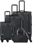 Travelite Corsiica 4w Lexp/Mexp/Sexp/BB Black Koffer mit 4 Rollen Weichgep&auml;ck