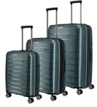 Travelite Air Base Kofferset 3-tlg. 4w L/M erw./S eisblau 75340-25 Koffer mit 4