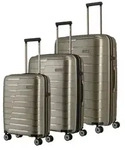 Travelite Air Base Kofferset 3-tlg. 4w L/M erw./S champagner 75340-40 Koffer...