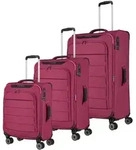 Travelite Skaii Kofferset 3-teilig (L+M+S) Abendrot Koffer mit 4 Rollen...