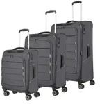Travelite Skaii Kofferset 3-teilig (L+M+S) Gipfelgrau Koffer mit 4 Rollen