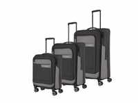 Travelite Viia Kofferset 3-tlg. Schiefer Koffer mit 4 Rollen Weichgepäck