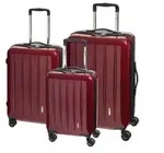 CHECK.IN London Trolley-Set London 2.0 3-tlg. Carbon Rot Koffer mit 4 Rollen