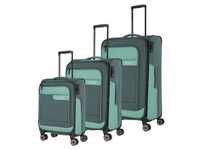 Travelite Viia Kofferset 3-tlg. Eukalyptus Koffer mit 4 Rollen Weichgepäck