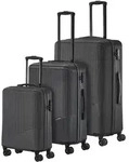 Travelite Bali 4w L/M/S Anthrazit Koffer mit 4 Rollen Kofferset