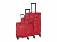 Travelite Chios 4w L/M/S Rot Koffer mit 4 Rollen Weichgepäck