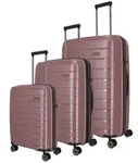 Travelite Air Base Kofferset 3-tlg. 4w L/M erw./S Flieder 75340-17 Koffer mit 4