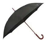 Samsonite Wood Classic S Stick Man Auto Open Black Regenschirm