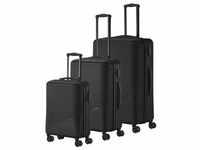 Travelite Bali 4w L/M/S Schwarz Koffer mit 4 Rollen Kofferset