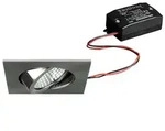 Brumberg LED Einbaustrahler-Set BB05 inkl. Konverter, IP20, eckig, 230V, 6W 3000K