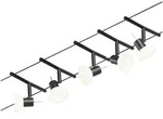 Paulmann Seilsystem-Basisset SHEELA, 5-fach, 12V, 5x GU5.3 max. 10W, inkl. Trafo
