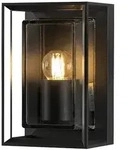 Konstsmide Au&szlig;enwandleuchte BRINDISI MINI, E27, IP54, schwarz, Glas klar