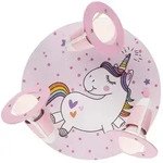 Elobra Rondell EINHORN BABSY M&Auml;RCHENWELT, 3x E14, rosa ELO-138090