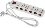 HEITRONIC Tischsteckdose, IP20, 6-fach, wei&szlig; HEI-45191