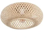 anne light & home Deckenleuchte MAZE, &Oslash; 40cm, E27, Metall / Bambus, naturbraun