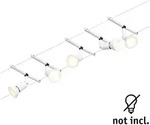 Paulmann Seilsystem-Basisset SALT, 5-fach, 12V, 5x GU5.3 max. 10W, inkl. Trafo 60VA,