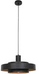 anne light & home Pendelleuchte FLINTER, &Oslash; 50cm, zylindrisch, schwarz matt /...