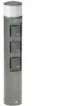 Albert Outdoor Steckdosens&auml;ule Typ Nr. 2202, IP44, 3 Schuko-Steckdosen + LED, 10W