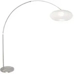 Steinhauer Bogenlampe LUMA NOLA, 1-flammig, E27, IP20, Schirm wei&szlig;, stahl...