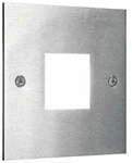 Brumberg LED Wandeinbauleuchte, IP20, 230V, 1.2W 3000K 40lm, Edelstahl / Acryl opal,