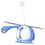Elobra Pendelleuchte HUBSCHRAUBER, Kinderzimmerleuchte, 1x E27, blau / wei&szlig;