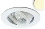 ISOLED LED Einbauleuchte Slim68 MiniAMP wei&szlig;, rund, 8W, 24V DC, warmwei&szlig;,...