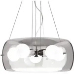 Ideal Lux Pendelleuchte AUDI-10 SP5, 5-flammig, E27, 60W, Rauchglas IDEA-103983