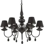 Ideal Lux Kronleuchter BLANCHE SP6, 6-flammig, E14, Schwarz IDEA-111872