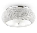 Ideal Lux Kristall-Deckenleuchte PASHA, 14-flammig, &Oslash; 65cm, E14, Chrom...