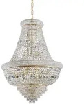 Ideal Lux Pendelleuchte DUBAI, 24-flammig, &Oslash; 80cm, E14, Metall / Kristall