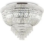 Ideal Lux Deckenleuchte DUBAI, 24-flammig, &Oslash; 78cm, E14, Metall / Kristall