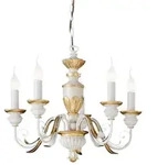 Ideal Lux Kronleuchter FIRENZE SP5, 5-flammig, E14, Antik wei&szlig; IDEA-012865
