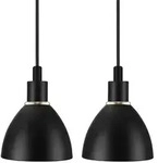 Nordlux Pendelleuchte RAY, 2-flammig, 2x E14, IP20, schwarz NORD-63233003