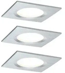 Paulmann 3er-Set LED Einbau-Downlight NOVA PLUS COIN, IP44, eckig, 7.8 x7.8cm, 230V,