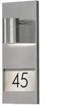 Konstsmide Au&szlig;en-Wandleuchte MODENA, mit Hausnummern, GU10 max. 35W, Edelstahl 304 /