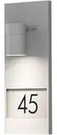 Konstsmide Au&szlig;en-Wandleuchte MODENA, mit Hausnummern, GU10 max. 35W, Grau, Aluminium