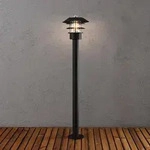 Konstsmide Wegeleuchte MODENA, E27 max. 60W, Schwarz, Aluminium / Klarglas