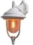 Konstsmide Au&szlig;en-Wandleuchte PARMA DOWN, E27 max. 75W, Wei&szlig;, Aluminium / Acrylglas