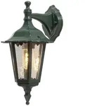 Konstsmide Au&szlig;en-Wandleuchte FIRENZE DOWN, E27 max. 60W, Gr&uuml;n, Aluminium / Klarglas
