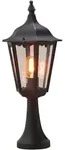 Konstsmide Sockelleuchte FIRENZE, E27 max. 100W, Schwarz, Aluminium / Klarglas