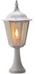 Konstsmide Sockelleuchte FIRENZE, E27 max. 100W, Wei&szlig;, Aluminium / Klarglas
