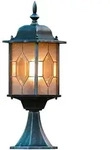 Konstsmide Sockelleuchte MILANO, E27 max. 75W, Schwarz/Silber, Aluminium / Acrylglas