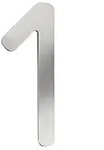 CMD Creative Metalldesign Hausnummer &bdquo; 1 &ldquo;, H&ouml;he 16cm, Edelstahl, geb&uuml;rstet