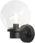 Konstsmide Au&szlig;en-Wandleuchte NEMI, E27 max. 60W, Schwarz, Kunststoff / Klarglas