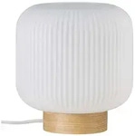Nordlux Tischleuchte MILFORD, E27, IP20, Glas opalwei&szlig;, Basis braun NORD-48915001