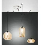 Fabas Luce Pendelleuchte FIONA, E27, 3x 60W, IP20, Amber FAB-3496-47-125