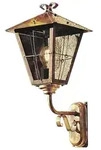 Konstsmide Wandleuchte FENIX UP, E27 max. 100W, Massiv-Kupfer / Rauch-Acrylglas